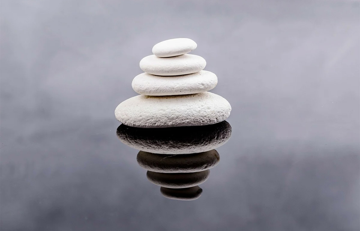 4 zen stones compiled on top of each other
